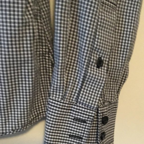Mens Helix Shirt Western Plaid Size Small Country Button Down Black White Check - Picture 7 of 8